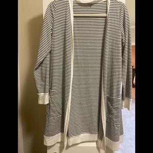 Tickled Teal striped cardigan